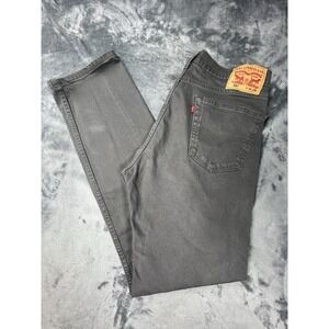 Levis 505 Jeans Mens 34x34 Grey Regular Fit Denim Straight Leg Cotton Chore Farm